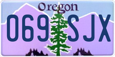 OR license plate 069SJX