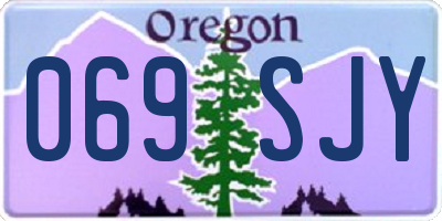 OR license plate 069SJY