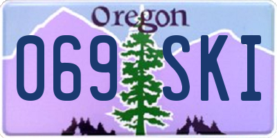 OR license plate 069SKI