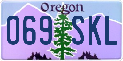 OR license plate 069SKL
