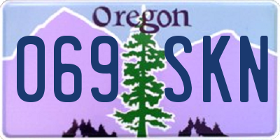 OR license plate 069SKN
