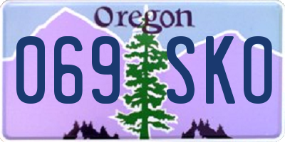 OR license plate 069SKO