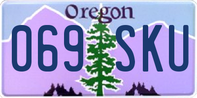 OR license plate 069SKU