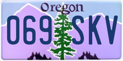 OR license plate 069SKV