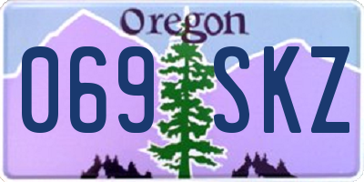 OR license plate 069SKZ