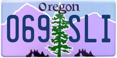 OR license plate 069SLI