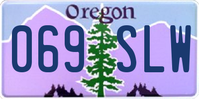 OR license plate 069SLW