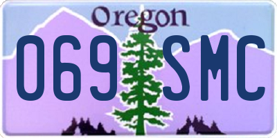OR license plate 069SMC
