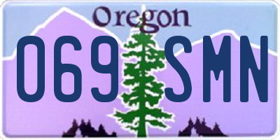 OR license plate 069SMN