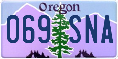 OR license plate 069SNA