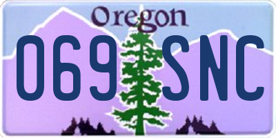 OR license plate 069SNC