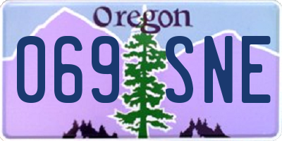 OR license plate 069SNE