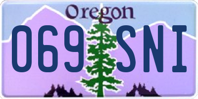 OR license plate 069SNI