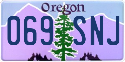 OR license plate 069SNJ