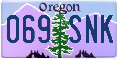 OR license plate 069SNK