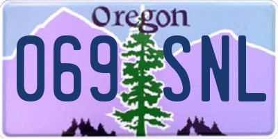 OR license plate 069SNL
