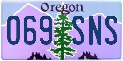 OR license plate 069SNS