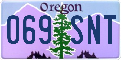 OR license plate 069SNT