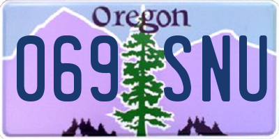 OR license plate 069SNU