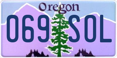 OR license plate 069SOL
