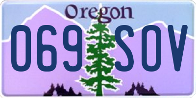 OR license plate 069SOV