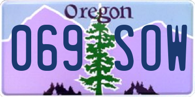 OR license plate 069SOW