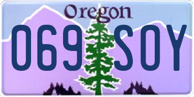 OR license plate 069SOY