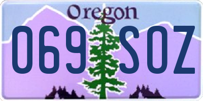 OR license plate 069SOZ