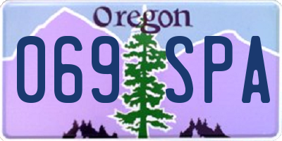 OR license plate 069SPA