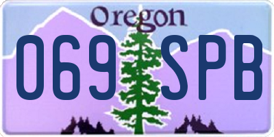 OR license plate 069SPB
