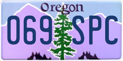 OR license plate 069SPC