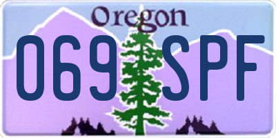 OR license plate 069SPF