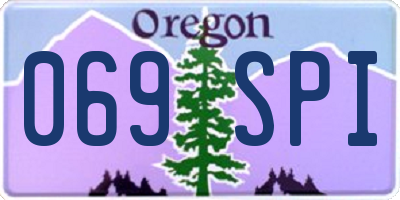 OR license plate 069SPI