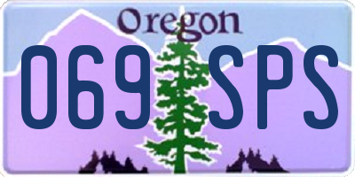 OR license plate 069SPS