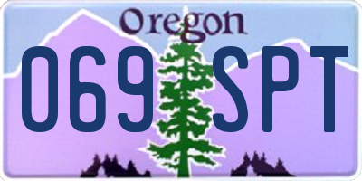 OR license plate 069SPT