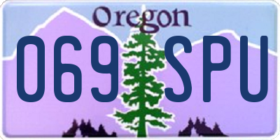 OR license plate 069SPU