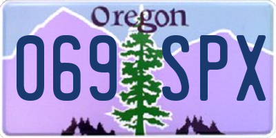 OR license plate 069SPX