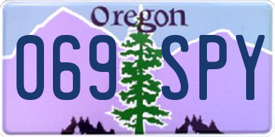 OR license plate 069SPY