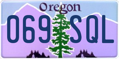 OR license plate 069SQL