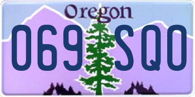 OR license plate 069SQO