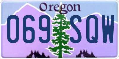 OR license plate 069SQW