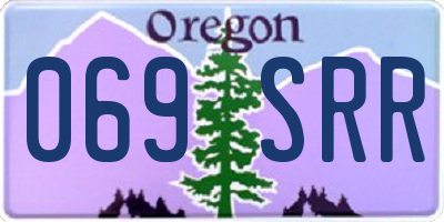 OR license plate 069SRR