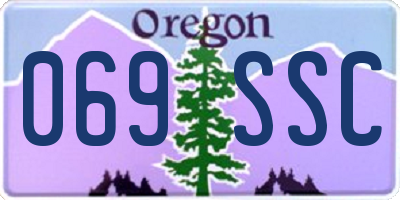 OR license plate 069SSC