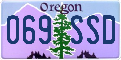 OR license plate 069SSD