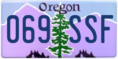 OR license plate 069SSF