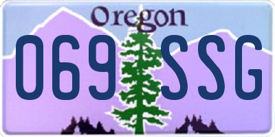 OR license plate 069SSG