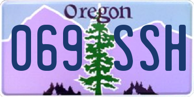 OR license plate 069SSH