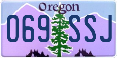 OR license plate 069SSJ