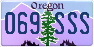 OR license plate 069SSS