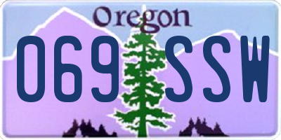 OR license plate 069SSW